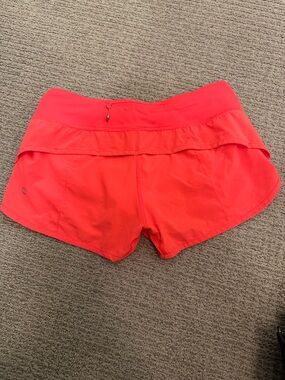 lululemon athletica Coral-Red Athletic Shorts